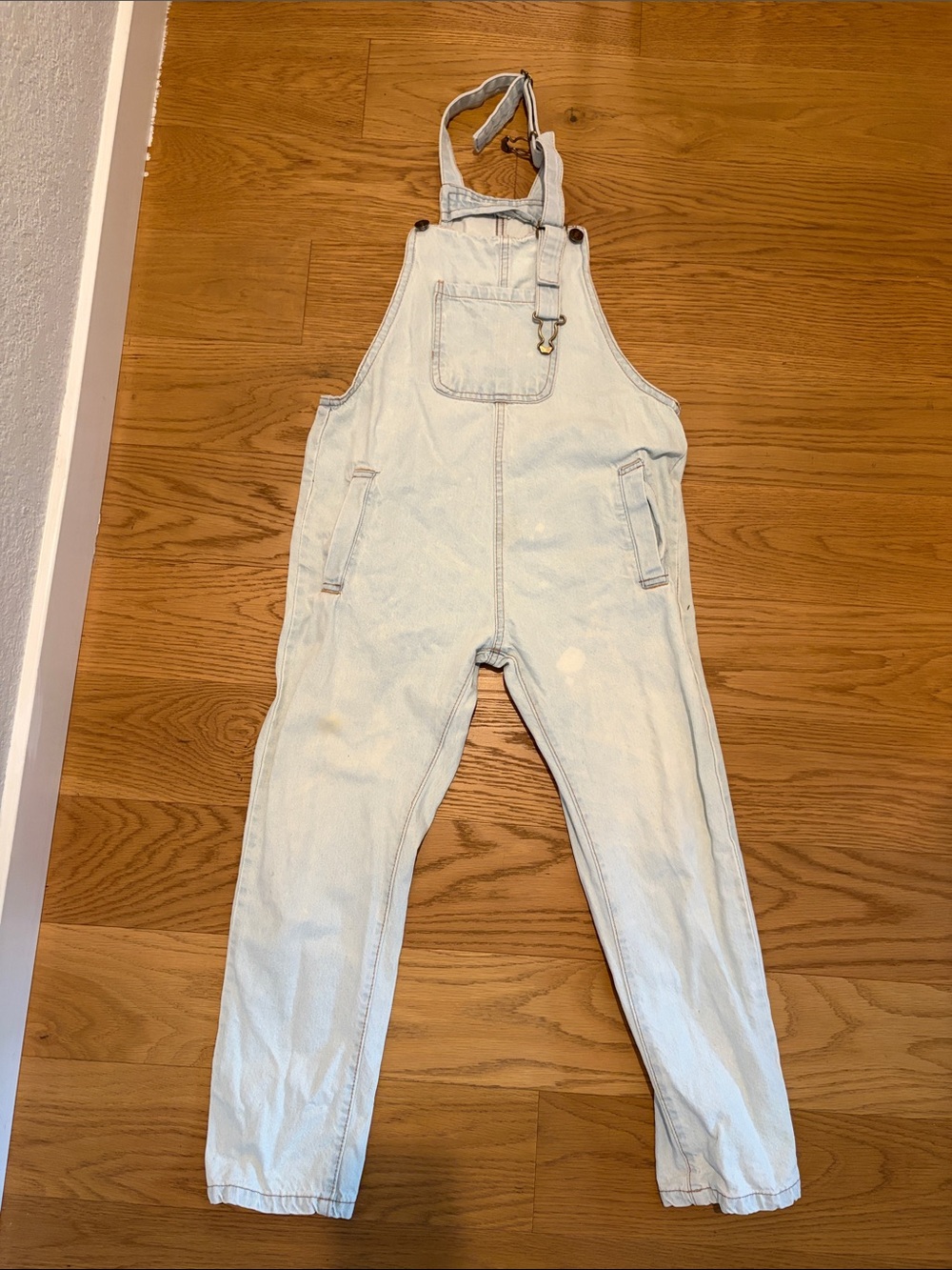 Kids Light Blue Denim Overalls Romper